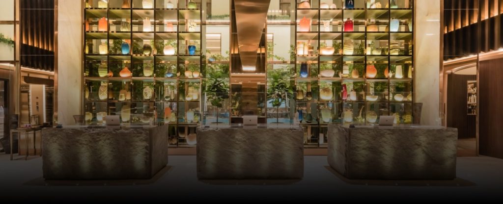 Reception desks at Ashley Tanah Abang hotel