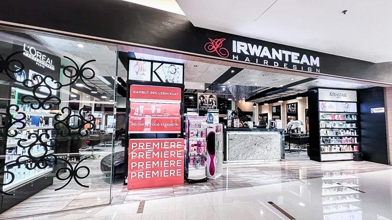 IRWANTEAM hairdesign salon storefront logo and interior