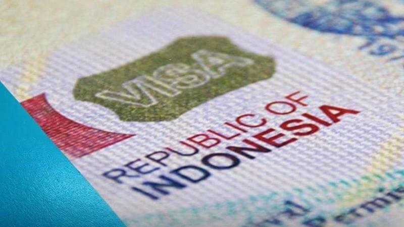Indonesian visa page reading Republic of Indonesia