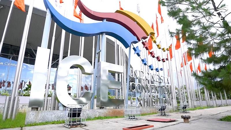 ICE Indonesia Convention Exhibition entrance sign