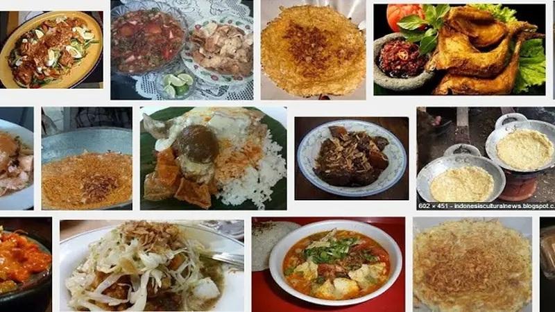 Collage of Indonesian dishes and street foods