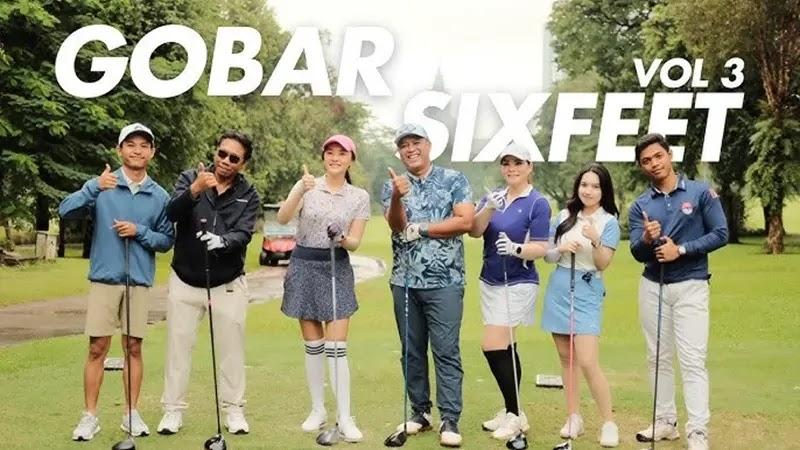 GOBAR SIXFEET logo with seven golfers