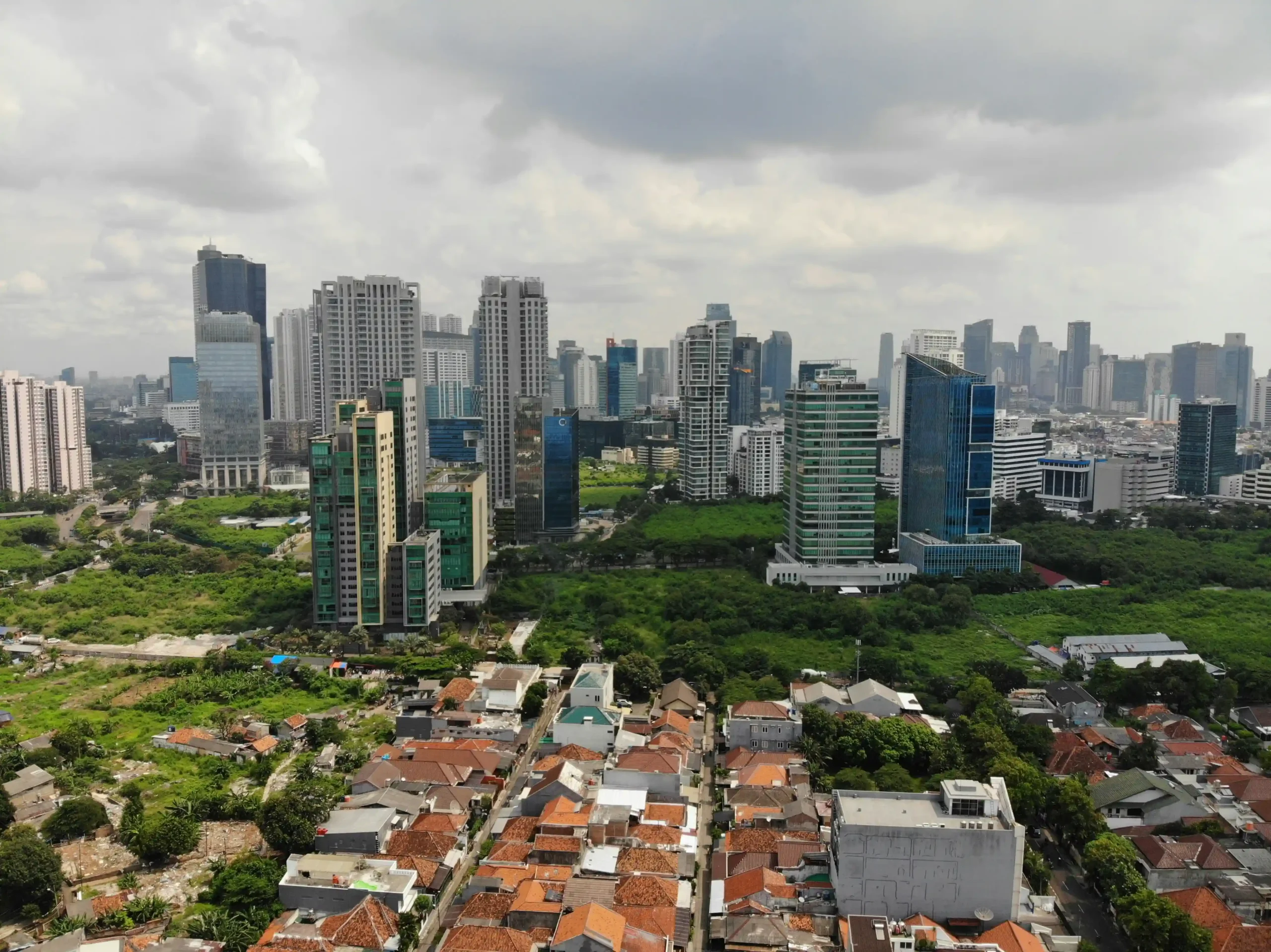 jakarta neighborhoods aerial view