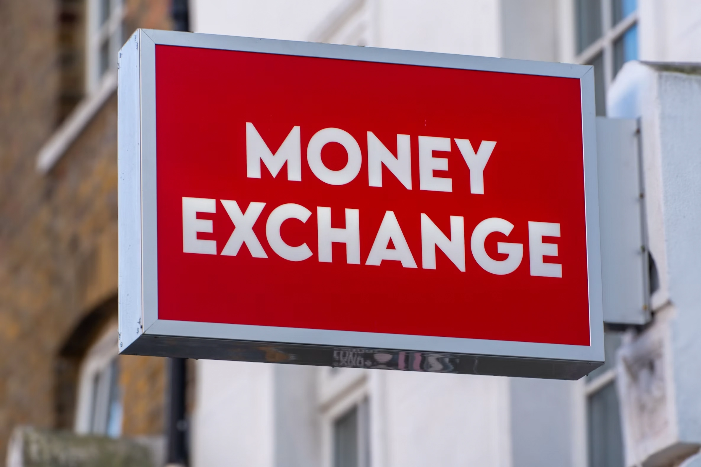 money changer signage